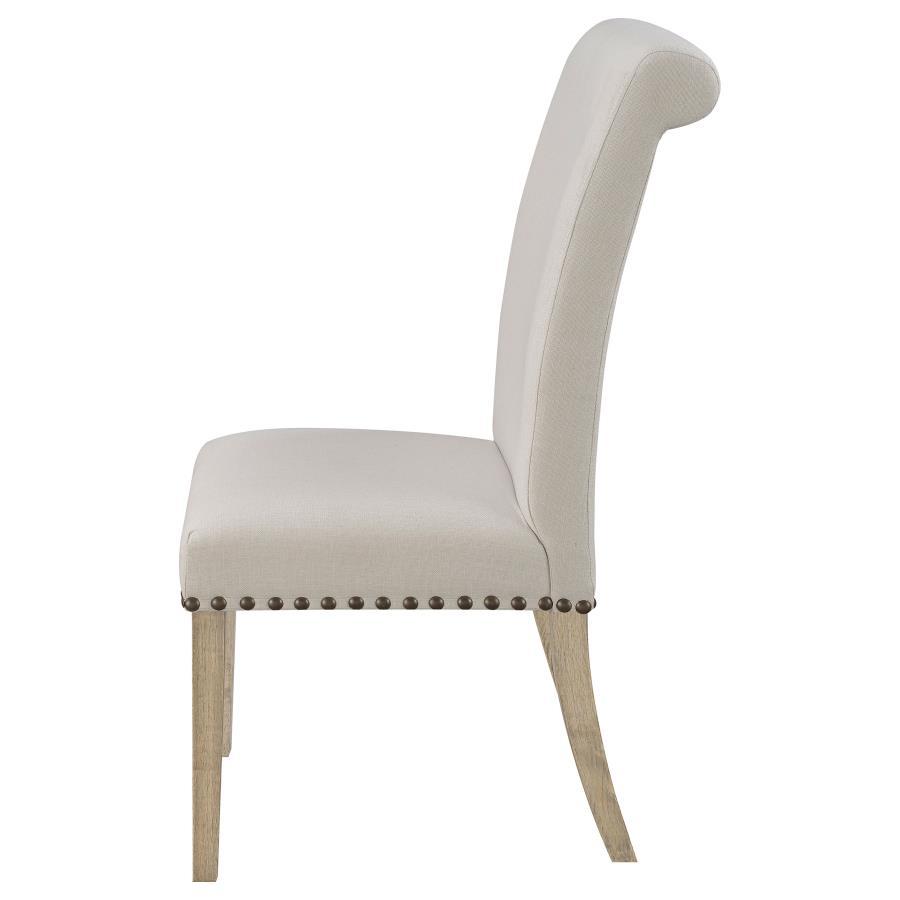 Salem - Fabric Upholstered Dining Side Chair (Set of 2) - Beige by CoasterEssence | Bel Furniture