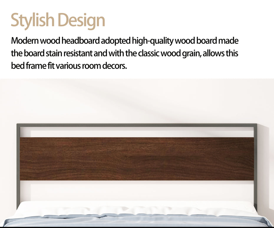 Ceres - Bed With Wood Headboard & Footboard