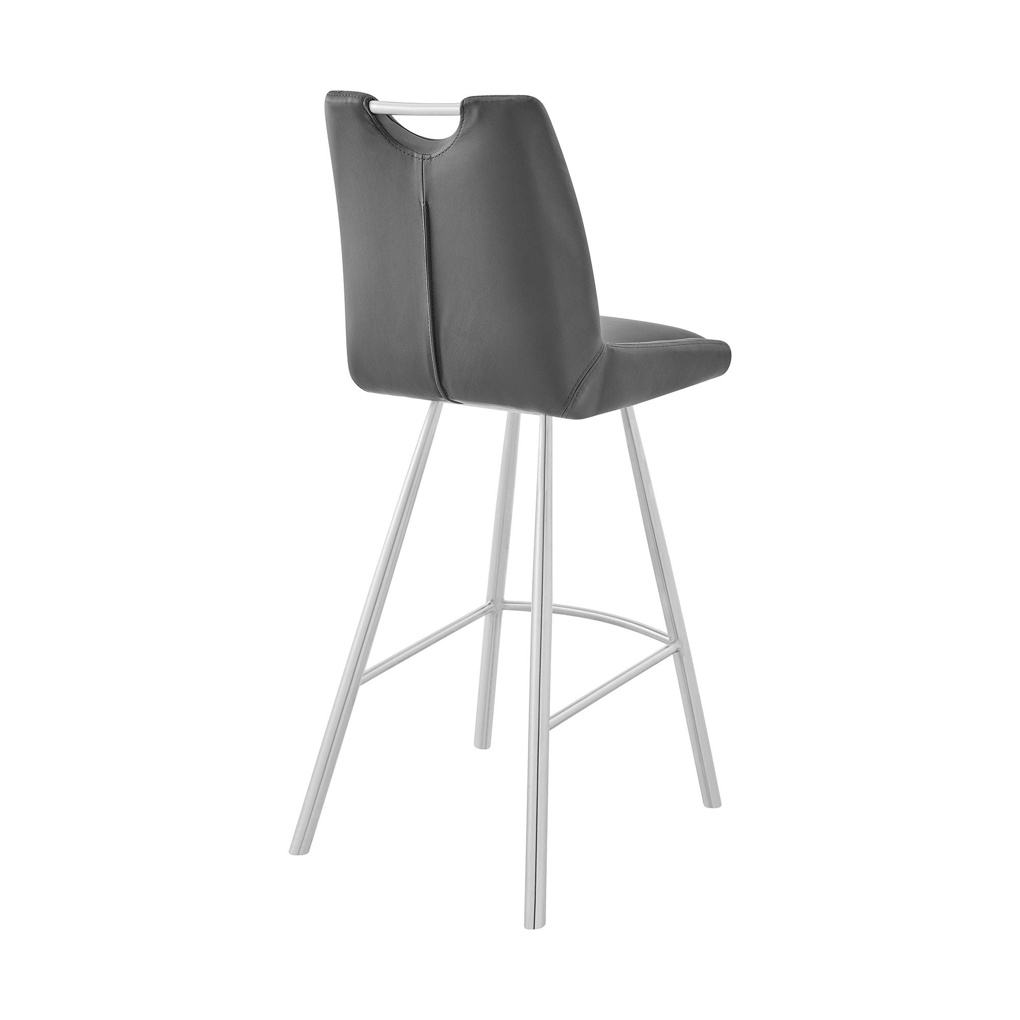 Iron Bar Height Bar Chair - Gray / Silver