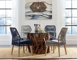 Nakia Woven Rope Dining Side Chairs (Set of 2)