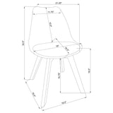 Caballo Polypropylene Dining Side Chair Grey (Set of 2)