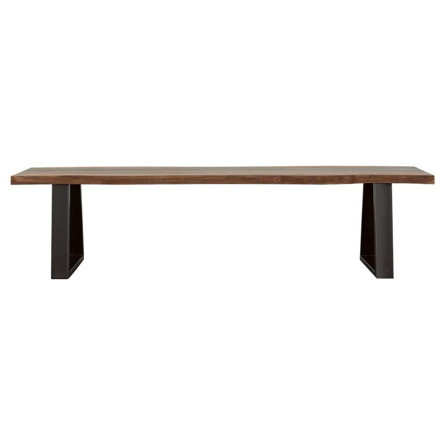 Ditman - Live Edge Wood Dining Bench - Gray Sheesham