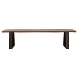 Ditman - Live Edge Wood Dining Bench - Gray Sheesham