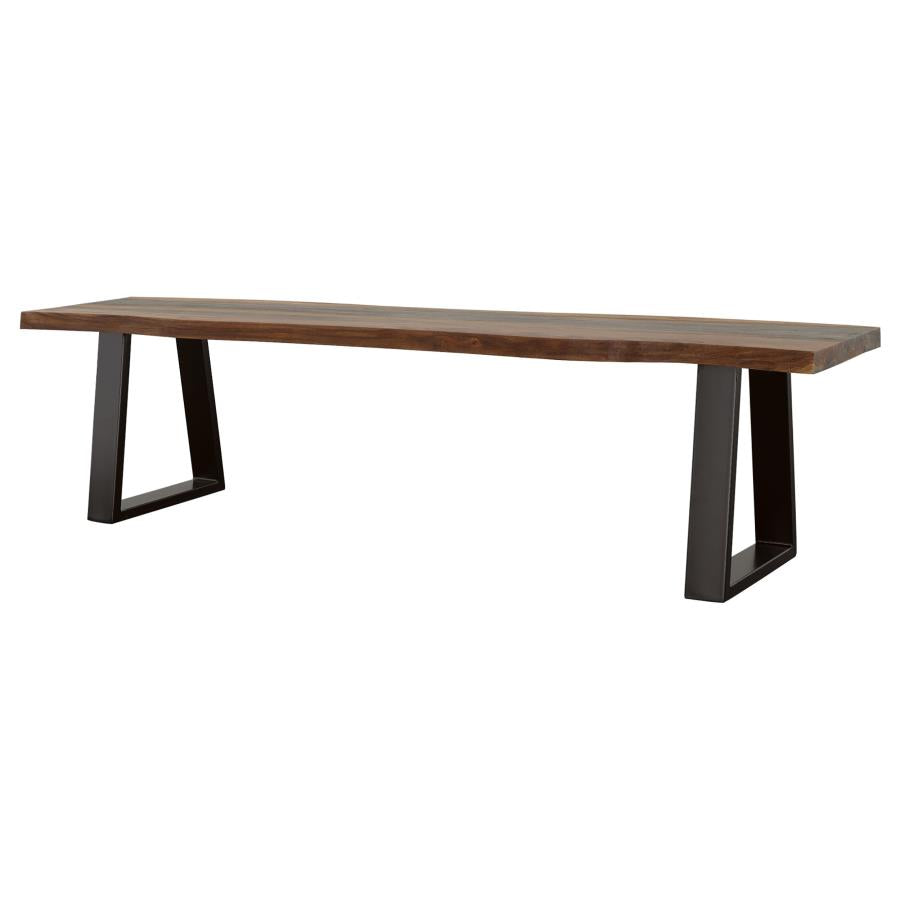 Ditman - Live Edge Wood Dining Bench - Gray Sheesham