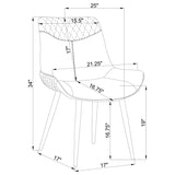 Brassie - Upholstered Swivel Dining Side Chair (Set of 2) - Gray