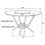 Abby - 5 Piece Round Dining Table Set - White High Gloss