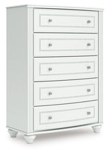 Kozlani - Five Drawer Chest - White