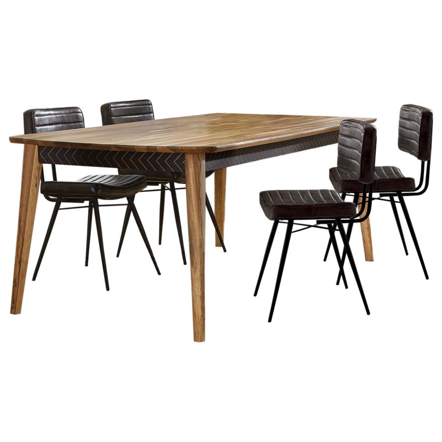 Partridge Dining Set Natural Sheesham and Espresso