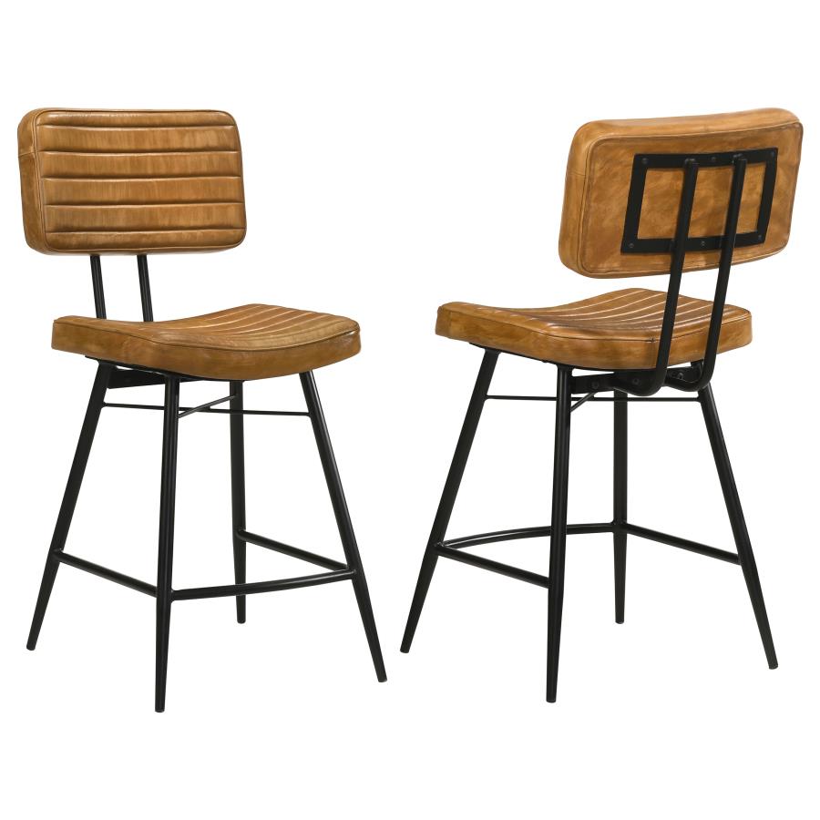 Partridge Leather Counter Chair (Set of 2)