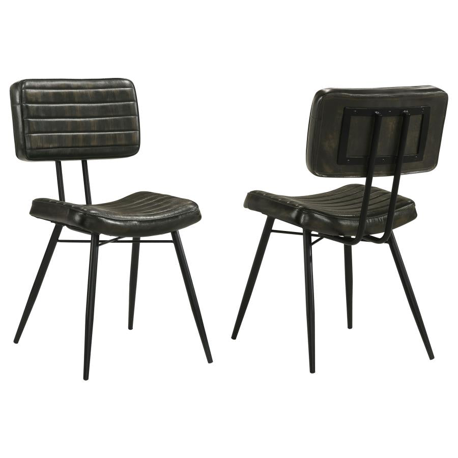 Misty Leather Upholstered Dining Chair (Set of 2)