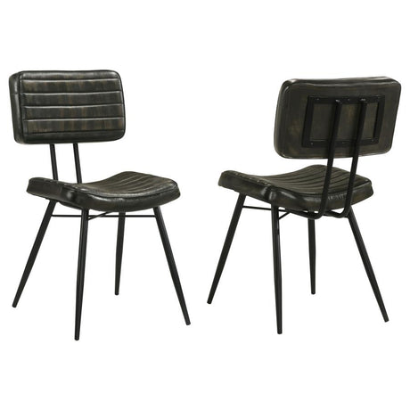 Misty Leather Upholstered Dining Chair (Set of 2)