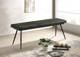 Misty - Leather Upholstered Dining Bench - Antique Espresso