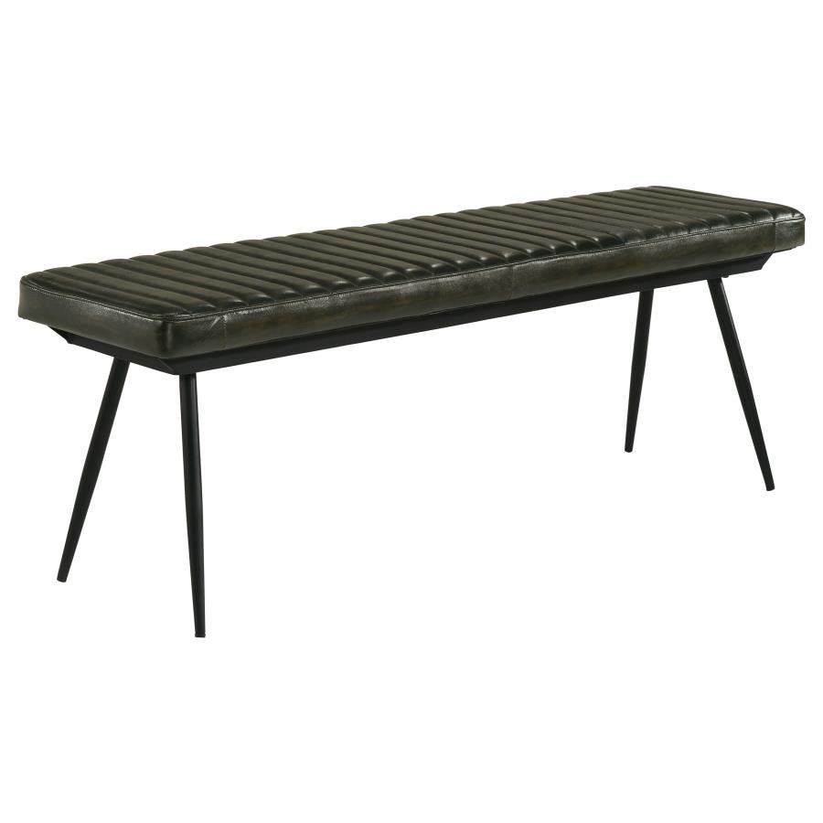 Misty - Leather Upholstered Dining Bench - Antique Espresso