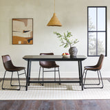 Mid-Century Modern Dining Table With Trestle Base by Walker Edison | Bel Furniture