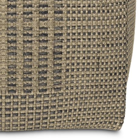Delilah - Square Woven Pouf - Natural - view 2