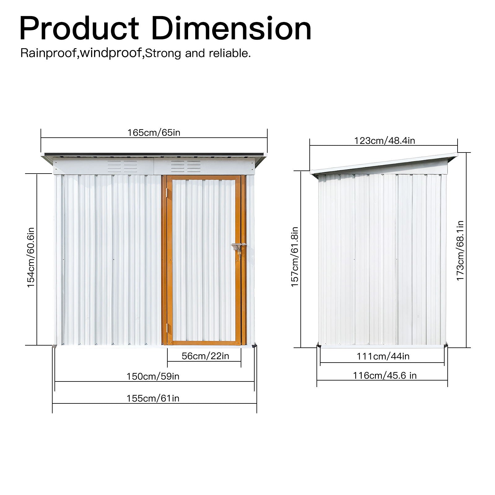 Garden Sheds 5FtX4Ft Outdoor Storage Sheds