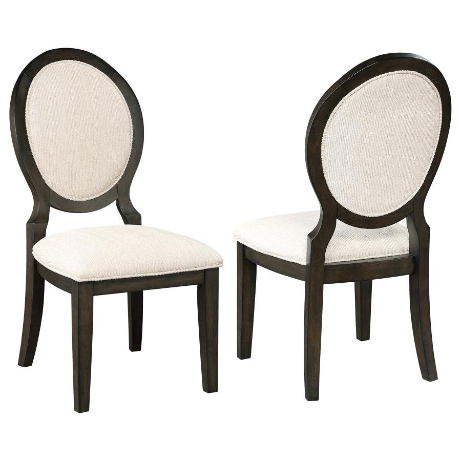 Twyla Oval Back Dining Side Chair (Set of 2) Dark Cocoa