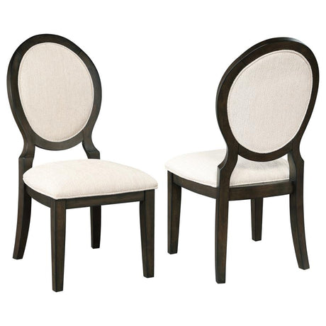 Twyla Oval Back Dining Side Chair (Set of 2) Dark Cocoa