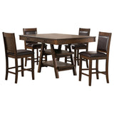 Dewey - 5 Piece Rectangular Dining Table Set - Walnut