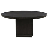 Leandro - 5 Piece Round Dining Table Set - Burnished Black