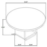 Leandro - 5 Piece Round Dining Table Set - Burnished Black