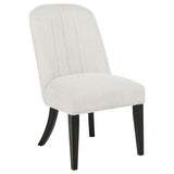 Leandro - 5 Piece Round Dining Table Set - Cream / Burnished Black