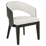 Leandro - 5 Piece Rectangular Dining Table Set - Cream / Burnished Black