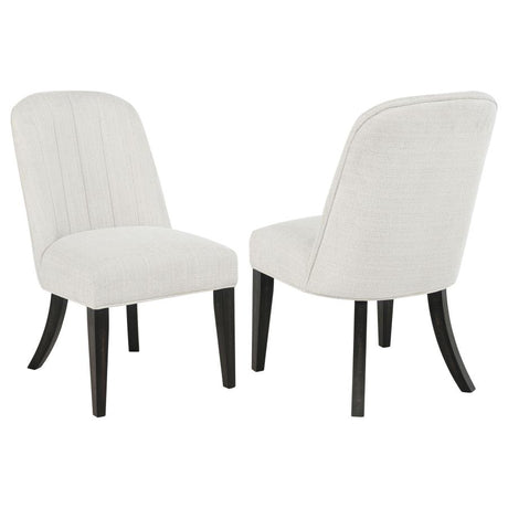Leandro Upholstered Dining Side Chair (Set of 2) Cream