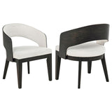 Leandro - Upholstered Dining Arm Chair (Set of 2) - Burnished Black / Cream