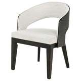 Leandro - Upholstered Dining Arm Chair (Set of 2) - Burnished Black / Cream