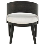 Leandro - Upholstered Dining Arm Chair (Set of 2) - Burnished Black / Cream