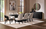 Leandro - Upholstered Dining Arm Chair (Set of 2) - Burnished Black / Cream