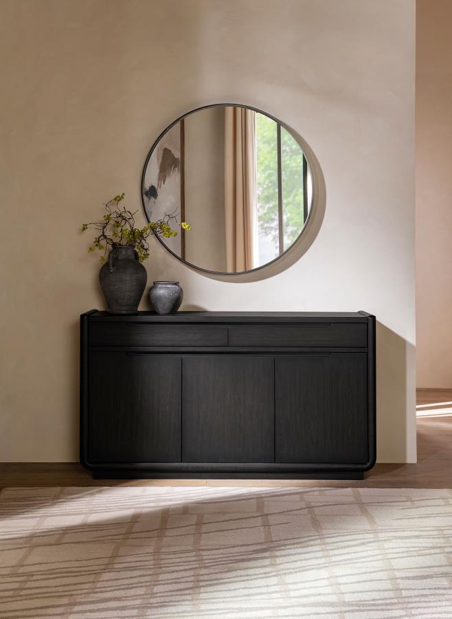 Leandro - 2-Drawer Dining Sideboard Server - Burnished Black