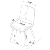 Ortega - Upholstered Dining Side Chair (Set of 2) - Coffee