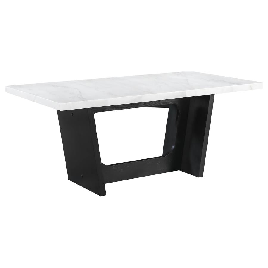 Sherry - Rectangular Marble Top Dining Table Set