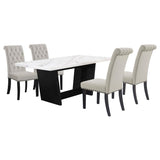 Sherry - Rectangular Marble Top Dining Table Set