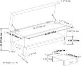 Oregon - Contemporary Storage Ottoman Bench With Tray