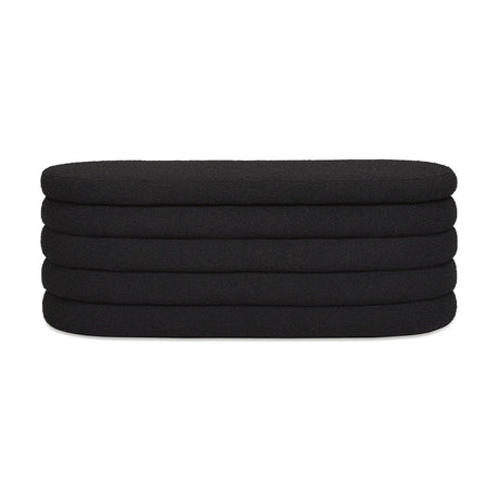 Fuji - Upholstered Oval Storage Bench by Jennifer Taylor Home | Bel Furniture