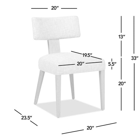 Louise - Split Back Upholstered Dining Side Chair (Set of 2) - Travertine Beige by Jennifer Taylor Home | Bel Furniture