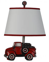 19.5 inch Antique Red Polyresin Truck Table Lamp Set of 2 by Lamps per se | Bel Furniture