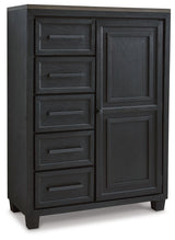 Foyland - Black / Brown - Door Chest by Signature Design by Ashley® | Bel Furniture