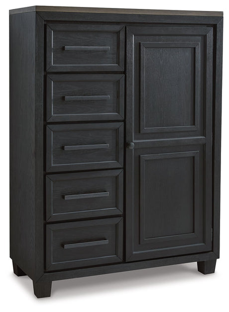 Foyland - Black / Brown - Door Chest by Signature Design by Ashley® | Bel Furniture