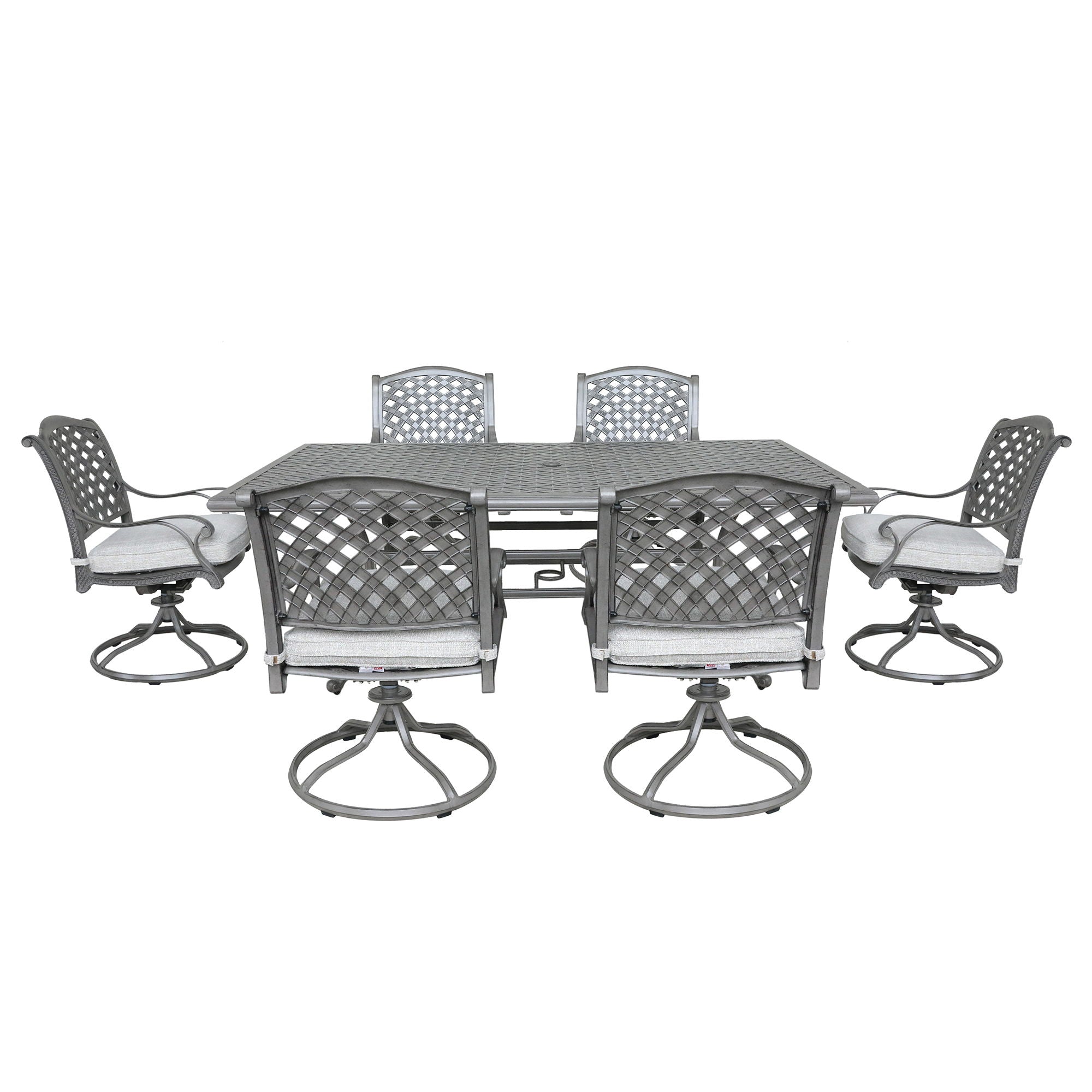 Outdoor Aluminum Dining Set With Cushion