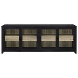 Denison - 3 Piece Entertainment Center 79" TV Stand - Black