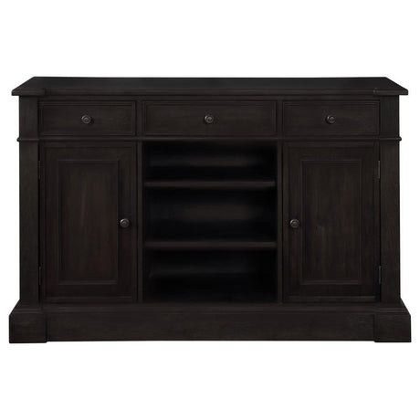 Phelps - 2 Door Sideboard Buffet Cabinet - Distressed Noir by CoasterEssence | Bel Furniture