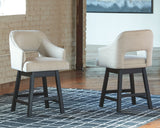 Tallenger - Upholstered Swivel Barstool (Set of 2) by Signature Design by Ashley® | Bel Furniture