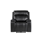 Gary - Power Recliner With Power Recline Motion, Pillow Top Arms, Hidden Cupholders - Black