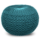 Grafton - Handcrafted Velvet Round Pouf