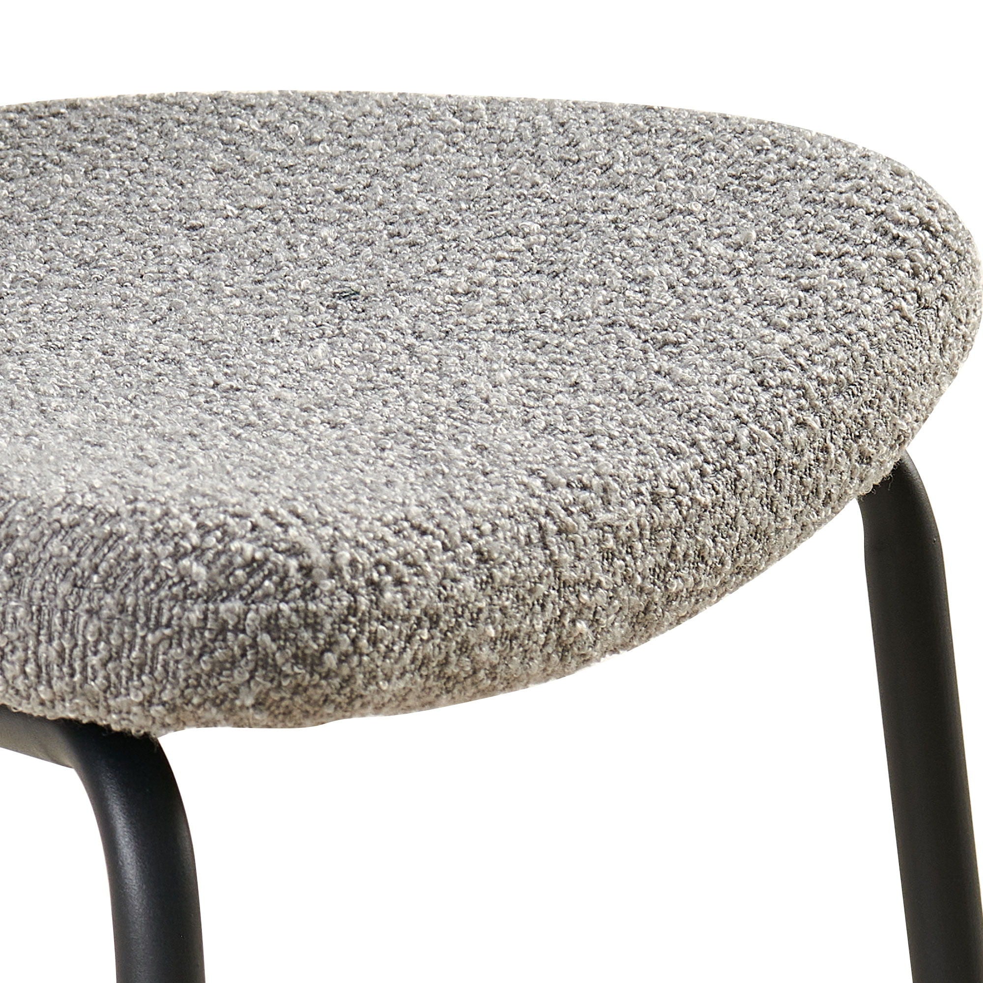 Boucle Dining Chairs, Dining Chairs With Metal Legs For Dining Room, Kitchen, Living Room