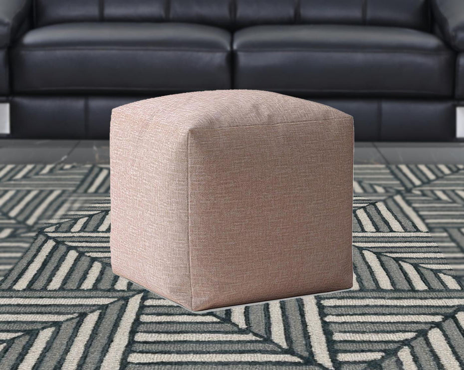 Cotton Pouf Cover - Pink